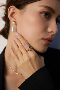 Sterling silver opal ring