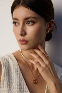 S925 silver design heart-shaped earrings