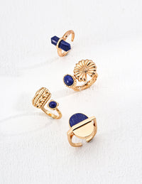 S925 silver simple natural lausali ring