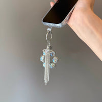 Broken Diamond Grey Shell | Flashing Tassel Beaded Pendant Saturn