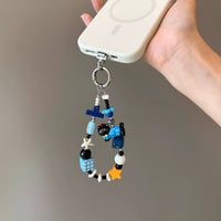 Starry Night Cat | Handmade Beaded Cute Blue Pendant Childish