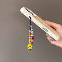 Rainbow Smiley Face | Handmade mini double tail chain cute